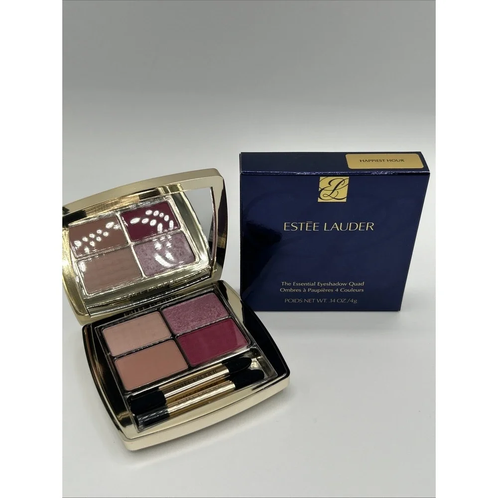 Estee Lauder The Essential Eyeshadow Quad Happiest Hour .14oz New